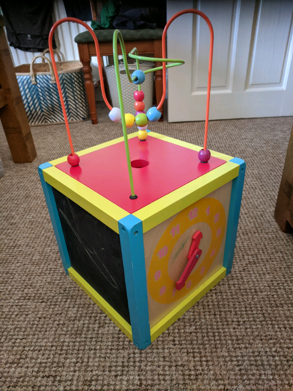 wooden activity cube argos